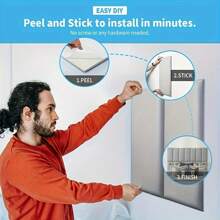 Set de 5 protectores de pared adhesivos suaves y de color liso minimalista de Cycleader, de fácil aplicación, de espuma de poliuretano (PU) suave para cabecera de cama, tatami y decoración de pared