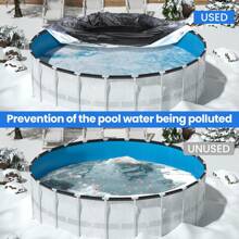 15 Ft Round Pool Cover, Solar Covers For Above Ground Pools, Summer Pool Cover Protector With Pool Cover Accessories, Round Hot Tub Cover Ideal For Waterproof And Dustproof (Black)