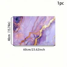 1 pieza Alfombrilla de entrada con patrón de mármol - Antideslizante, Apta para interior/exterior, Absorbente de agua y resistente a la suciedad, Para dormitorio, baño, cocina, entrada - Decoración del hogar lavable, Suave y esponjosa para primavera/verano