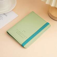 Simple Passport Holder. PU Leather Passport Bag, Multifunctional Passport Holder, Passport Document Sleeve, And Passport Sleeve. Travel Essentials Travel Accessories Travel Must Haves Holiday Essentials Holiday Travel Bag - Pink - View 9