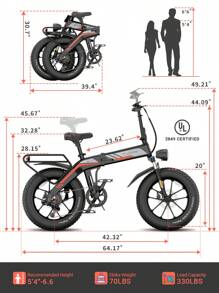 Luckeep X1 Folding Electric Bike For Adults 1500W Peak Motor,30MPH 60 Miles,720WH Battery 20" X 4.0" Fat Tire Foldable Ebike Commute With NFC/Anti-Theft/Hydraulic Brakes,UL Certified Electric Bicycle - Ideal For Commuting, Mountain, City Rides, Portable Transport, Stylish Ride, Robust Frame, Powerful Motor, Commuter Choice - X1Red - View 10