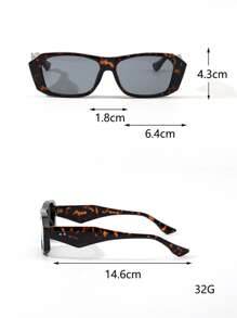 1 Pc Women's Cat Eye Leopard Print Vintage Casual Street Style Runway Beach Fashion Fashion Glasses - Nhiều màu - Xem 4