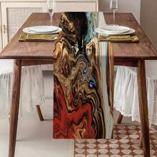 [Nature-Inspired Design] Vibrant Colored Spring Table Runner - Polyester Decor, Suitable For Indoor/Outdoor Dining, Multiple Sizes, Great For Family Gatherings And Seasonal Celebrations - Multicolor - View 82