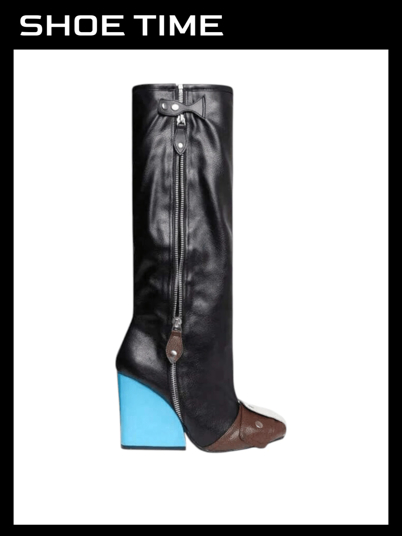 Square Toe Wedge Heel Boots - 多 - 查看 1