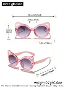 1 PC Girls 9-14Y Acrylic Cute Cartoon Fashion Eyeglasses And 1 PC Bohemian Ring Clasp Eyeglasses Chain For Holiday Outings And Holiday Gifts - Multicolor - View 11