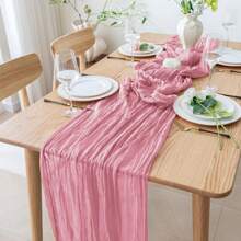 1 chiếc khăn trải bàn voan mỏng, kiểu Bohemian nhăn, khăn trải bàn voan cổ điển, thích hợp cho đám cưới, tiệc cô dâu, tiệc sinh nhật, cũng có thể dùng để trang trí lò sưởi, ghế, rèm cửa và cổng cưới. - Cao su đỏ - Xem 2