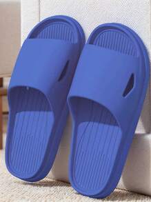 Men's Summer Slippers, Soft Bottom Comfortable EVA Material, Plain Green, Casual & Versatile, Suitable For Indoor & Outdoor, Non-Slip, Odor-Resistant, Unisex - Green - View 8