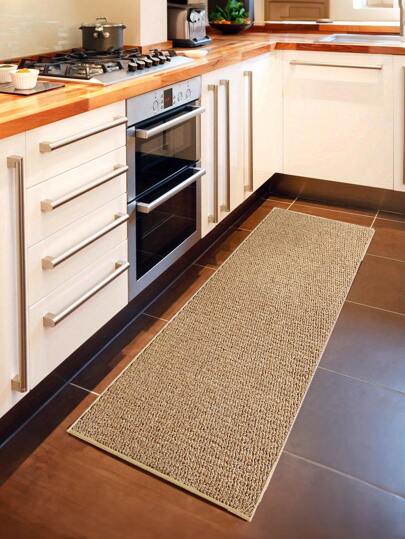 1pc Water-Absorbent And Soft Easily Cleanable Machine Washable Kitchen Rug, Kitchen Decor Kitchen Floor Mat, Faux Jute Durable Dirt-Resistant Indoor/Outdoor Entrance Doormat, Home Decoration, Suitable For Entry, Bedroom, Multi-Color Options, Carpet For Living Room, Rugs For Bed Room, Area Rugs Living Room, Carpet Living Room, Home Decor, Suitable For Bathroom Mat, Laundry Room, Room Decor, Home Carpet