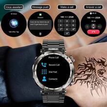 Orologio intelligente sportivo all'aperto resistente e durevole per uomo KENPANG 2025, chiamate senza fili (ricezione/effettuazione), torcia LED, tracciamento dei movimenti, bussola, più modalità sportive, smartband impermeabile IP68, batteria da 600mAh, tracker fitness, monitoraggio del battito cardiaco e del sonno, adatto per iOS e Android - Multicolore - Visualizzare 7