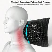 2PCS Rhinestone Car Headrest Neck Pillow For Driving With Bling Bling Crystal Bow Pillow Car Accessories For Women - Black - View 3