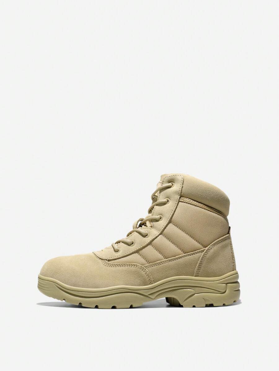 Men's Waterproof Tactical Work Boots Leather Outdoor Hiking Military