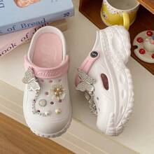 2025 New Thick Sole Clogs Sandals Women, Fashion Party Casual Outdoor Cute Cartoon EVA Beach Summer Spring Wear - White - View 5