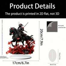 1 pieza Decoración de escritorio Estilo bohemio plano 2D Samurái zombie con Katana, multifuncional inspiradora para el hogar, oficina, dormitorio, escritorio. Un regalo único e interesante para compañeros de clase en temporada de graduación. - Figuras de guerreros - Ver 8