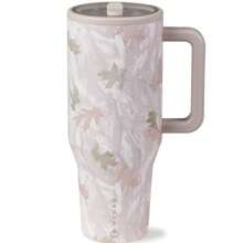 Leak-Proof Insulated Tumbler With Flip Straw & Cup Holder Fit Flasks Lid - 粉紅沙灘 - 查看 3