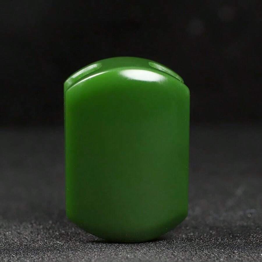 1件天然玉石腰带扣，精致饰品，寓意吉祥平安的护身符饰品，手工雕刻，宝石腰带，石英晶体，男士礼物，适合节日派对，石英晶体礼品 - 綠色 - 查看 1