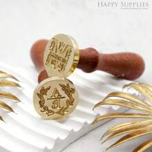 Custom 25mm Wax Seal Stamp, Personalized 26 Letter Patterns, For DIY Crafts, Envelopes, Gifts, Holiday Cards, Wedding Invitations - Decorative Seal Stamp - Multicolor - View 12