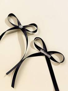 6pcs/Set Women's Elegant Ballet Style Sweet Girl Rhinestone Decor Bowknot Hair Clips, Alloy Alligator Hair Clips, Suitable For Everyday, Commute, Party, Birthday, Travel, Photography- A Great Gift For Best Friends
