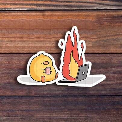 3-Inch "Burnout Sticker - Relatable And Humorous Vinyl Sticker For Laptops, Water Bottles, Notebooks, Study Desks, Offices, And Personal Spaces | Ideal For Students, Professionals, Creative Thinkers, And Humor Seekers | Meme Sticker For Stress, Self-Expression, Humor, And Modern Life"