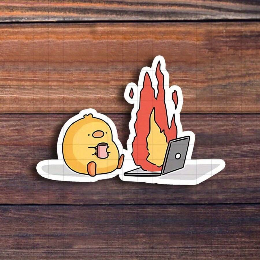 3 英寸“倦怠贴纸 - 适用于笔记本电脑、水瓶、笔记本、书桌、办公室和个人空间的相关幽默乙烯基贴纸 | 非常适合学生、专业人士、创意思想家和幽默追求者 | 用于压力、自我表达、幽默和现代生活的模因贴纸” - 3吋/7.62厘米 - 查看 1