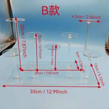 1-Pc Luxury Transparent Acrylic Multi-Layer Display Shelf|Charm Upgrade Bedroom Bathroom Care Products Storage Rack & Figure Display Artifact - Clear - View 12