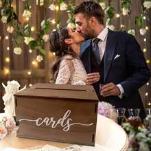 1pc/11pcs/50pcs/51pcs-Wooden Wedding Card Box - Wedding Gift And Money Reception Decoration For Baby And Bride Showers And Graduations
