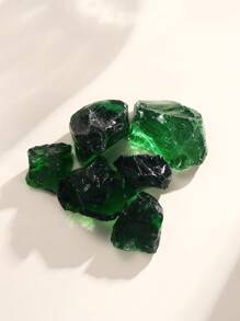 High Luster Reflective Fire Glass Gravel,Fire Gems,Fire Drops,Fire Glass Pebbles Stones Beads Chips For Fire Pit Fish Tank Aquarium Garden (Green) - Green - View 3