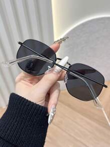 1pc Spring Popular Design Hot Girl Style Delicate Women Fashion Glasses For Driving Daily Life Rave Party Street Snap Musical Festival Beach Accessories Suitable For All Face Shapes - Multicolor - View 6