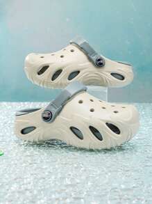 Children's Lightweight Perforated Sandals, Fashion Versatile Non-Slip Durable Breathable Outdoor Wear, For Big Kids Boys