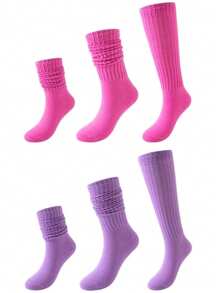Casual Simple Design Bubble Socks, Over-The-Knee Socks - Multicolor - View 3