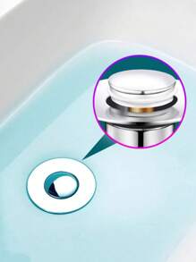 1pc Universal Banheiro Sink Stopper Com Captador De Cabelo, Núcleo De Mola Banheira Dreno Tampa, Núcleo De Plástico Pop Up Pia Plug, Bacia Dreno Filtro, Tipo Pressão Pia Plug, Acessórios De Banheiro, Suprimentos De Banheiro