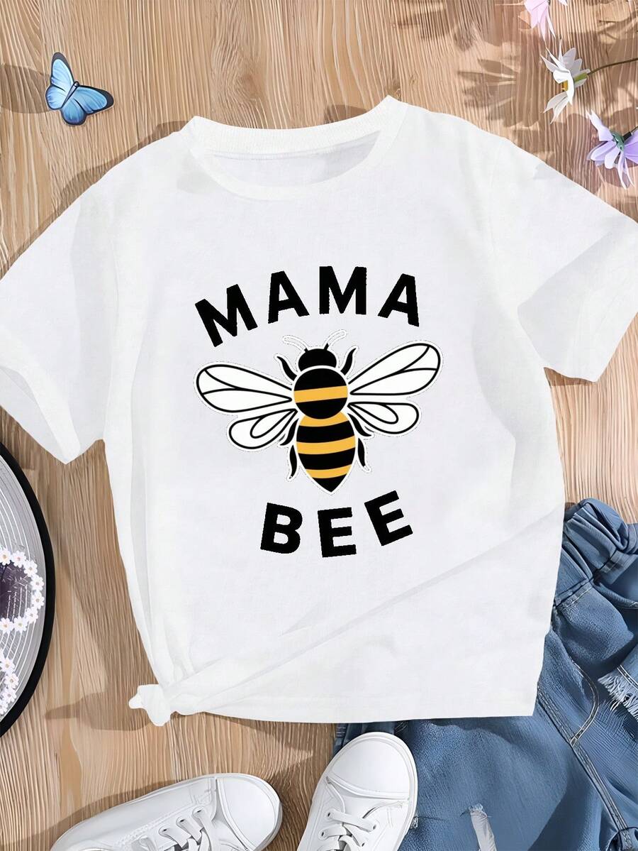 MAMA BEE With Bee Pure Cotton Women's Fashion T-Shirt