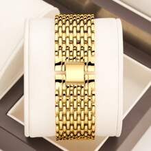 YaLaLuSi YaLaLuSi Brand 1 Piece Golden Elegant Temperament Hot Models Ladies Quartz Watch Bar Scale Luminous Pointers Rhinestone Decorated Dial Exquisite Bright Eyes Wear-Resistant Case Strap With Strap Adjuster Party Daily Work Evening Party Hundreds Of Models To Send Mum Lady Sister Holiday Gift Birthday Gift
