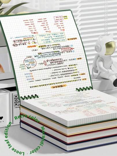 4 Adet/takım Yeni Kapaklı Açılır Çıkarılabilir Defter, Vintage Mawlandi Renkleriyle Yüksek Dereceli Spiral Defter, Okul Malzemeleri, Okula Dönüş