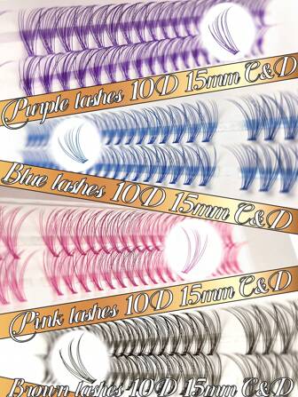 Colash 80 簇 0.07 毫米睫毛簇单色睫毛 D 卷曲 10D 自然外观单根 11 毫米/13 毫米/15 毫米假睫毛纤细睫毛延长