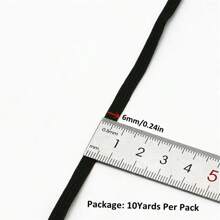 5/10Yards/Pack 3/6/8/10/12mm White/Black Flat Elastic Bands Elastic Rubber Band Wedding Garment Elastic Tape For DIY Sewing Stretch Rope Sewing Accessories - Multicolor - View 23