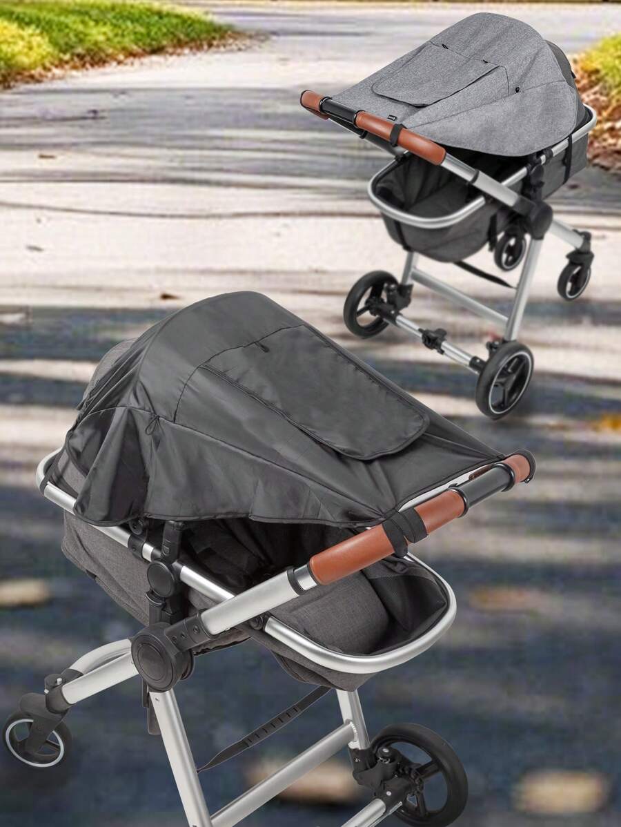 1 件灰色婴儿车遮阳罩和遮光罩，可阻挡 95% 的太阳光线 (UPF50+)，四季皆宜 - 查看 1