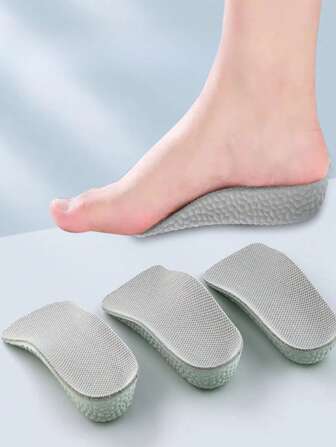 1 双男女通用 3.5 厘米增高 3/4 长度鞋垫，防滑缓冲鞋垫，适合运动鞋、运动鞋、休闲鞋