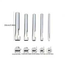 5pcs/Set Oval Leather Hole Punch Kit - Stainless Steel, 1.5-9mm, For DIY Bags, Shoes, Belts - Heavy Duty Handcraft Tool Set