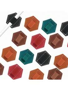 1pc Hexagonal Self-Adhesive Pen Case Elastic Band Tablet Self-Adhesive Pen Clip