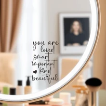 1pc You Are Loved Mirror Decal – Inspirational Self-Love Vinyl Sticker, Positive Affirmation Wall Art For Bedroom, Bathroom, Vanity, Removable Waterproof Motivational Quote Decor Bedroom Decor Stickers Home Decor Living Room Wall Paper Wall Stickers Party Decorations Living Room Decor Office Decor Home Decor Items Personalised Stickers Mirror Wall Wall Decor Wall Mirror Mirror For Room Bathroom Decor
