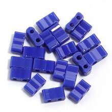 20 hạt Tila vuông/gói, hạt gạch thủy tinh lỗ đôi để làm đồ trang sức, vòng tay, vòng cổ DIY, phụ kiện đa năng - Nhiều màu - Xem 12