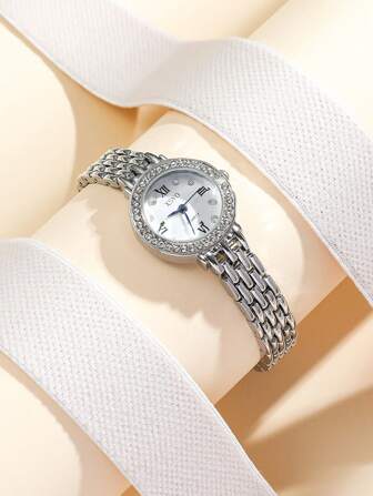 1 件时尚高品质儿童石英表，配不锈钢表带，适合生日礼物、万圣节礼物，