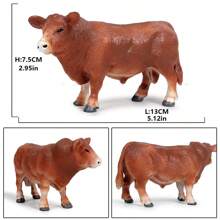 Modelo de animal de fazenda de simulação, brinquedo de estátua de vaca, modelo de vaca holandesa, presente de aniversário para crianças, brinquedo de Natal para crianças pequenas