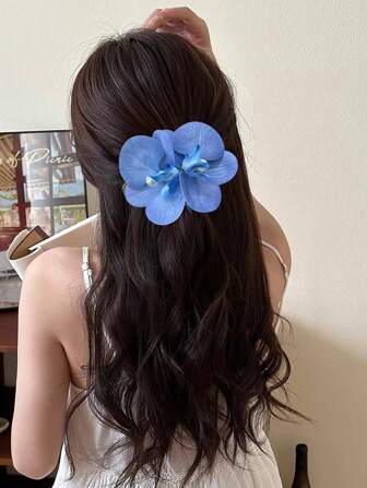 1 件珍珠花爪夹，优雅大气的感觉，用于拍照姿势和发型设计，爪夹，发夹，发夹，发夹，发夹，学校用品，珍珠发饰