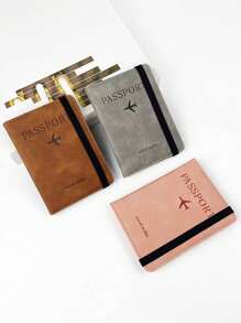 1pc RFID Passport Holder, Thin Passport Wallet, Retro PU, Multi-Function Wallet, Travel Passport Bag,Passport Covers And Luggage Tags Set,Waterproof Blocking Travel Wallet Passport Holder, Cute Passport Book For Women Men Holiday Essentials Holiday Travel Essentials Travel Bag Travel Accessories