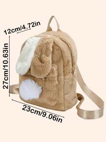 Personalizowany plecak z uszami króliczka, haftowane imię, słodka pluszowa torba na ramię, plecak o dużej pojemności dla nastolatków, prezent na powrót do szkoły, kreatywny dla chłopców i dziewcząt, walentynki, wielofunkcyjny, ozdobny, list, stylowy, miękki, nowoczesny, kolorowy, kawaii, uroczy, słodki, swobodny, niestandardowy, spersonalizowany, wyjątkowy, dostosowany, prezenty dla dziecka, idealne prezenty dla niego, idealne prezenty dla niej, syn, córka