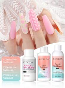 coscelia 30/60/120ML Acrylic Nail Liquid Acrylic Liquid Monomer System (1.0/2.0/4.05 Fl.Oz) For Acrylic Powders Quick Drying And Non-Yellowing For Nail Lovers Beginners Acrylic Nails Extension & Carving Salon And DIY Home Use(120ML Acrylic Liquid Will Be Shipped Randomly)