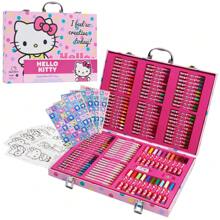 Hello Kitty Art Set With 137 Pieces Drawing And Colouring Supplies In Carry Case Kawaii Gift - Pink - View 1
