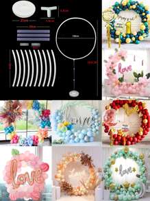 Diámetro de 60~200 cm 1 pieza Aro de decoración para arco de globos, corona de globos, decoración para fiestas de bodas, cumpleaños, baby shower, temporada de bodas, Navidad - Juego de arco de globos - Ver 1