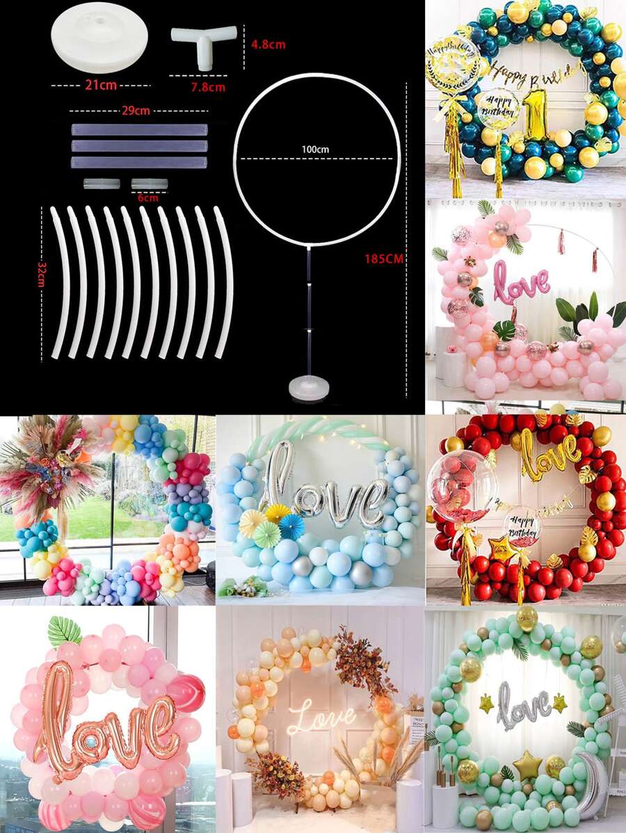 Diámetro de 60~200 cm 1 pieza Aro de decoración para arco de globos, corona de globos, decoración para fiestas de bodas, cumpleaños, baby shower, temporada de bodas, Navidad - Juego de arco de globos - Ver 1